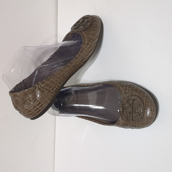 Tory Burch Reva Ballet Flat  Taupe women's shoes dize 8 - Picture 4 of 8